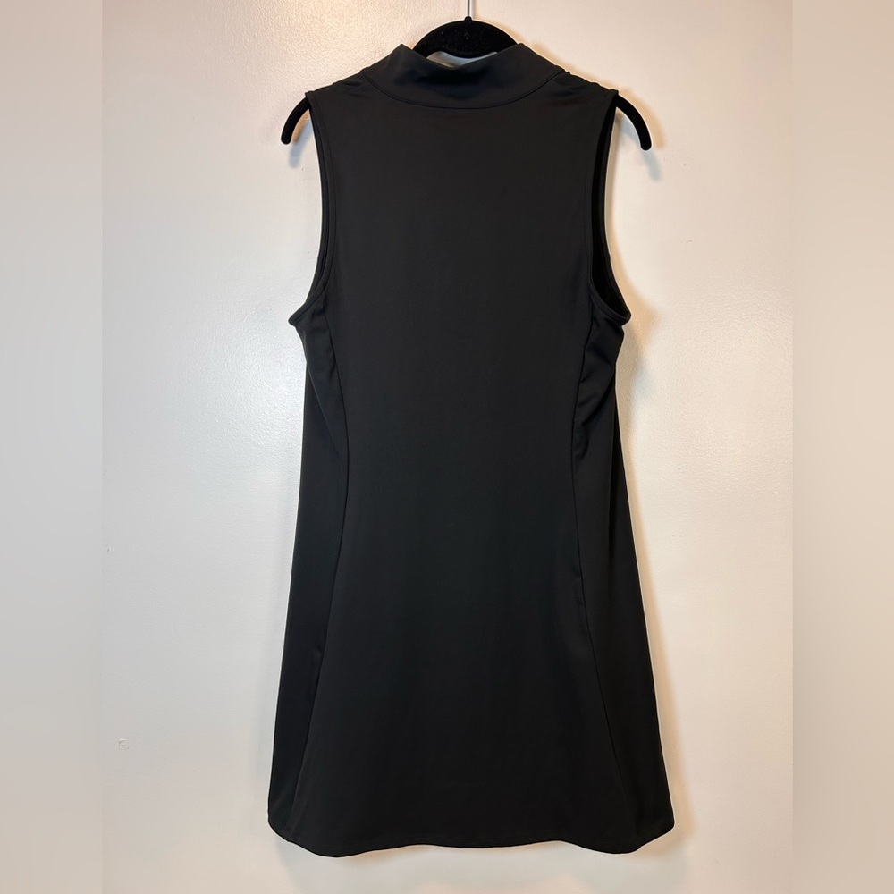 HALARA Black Sleeveless Quarter Zip Active Tennis Dress with White Trim Size XL - Picture 4 of 6
